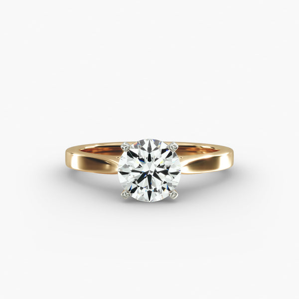 Exquisite Petite Lab Grown Diamond Cathedral Solitaire Engagement Ring