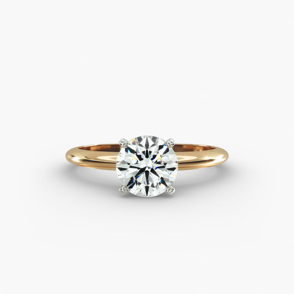 Extravagant Four Prong Lab Grown Diamond Solitaire Engagement Ring