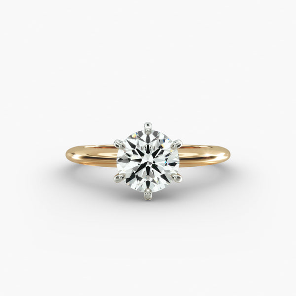 Precious Six-Prong Lab Grown Diamond Solitaire Engagement Ring