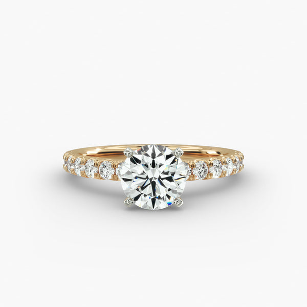 Vibrant Pave Lab Grown Diamond Engagement Ring