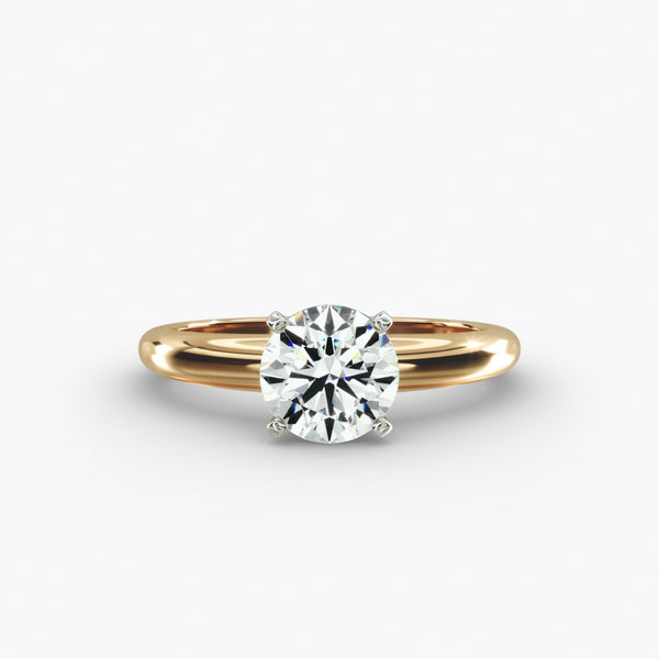 Simple Lab Grown Diamond Solitaire Engagement Ring