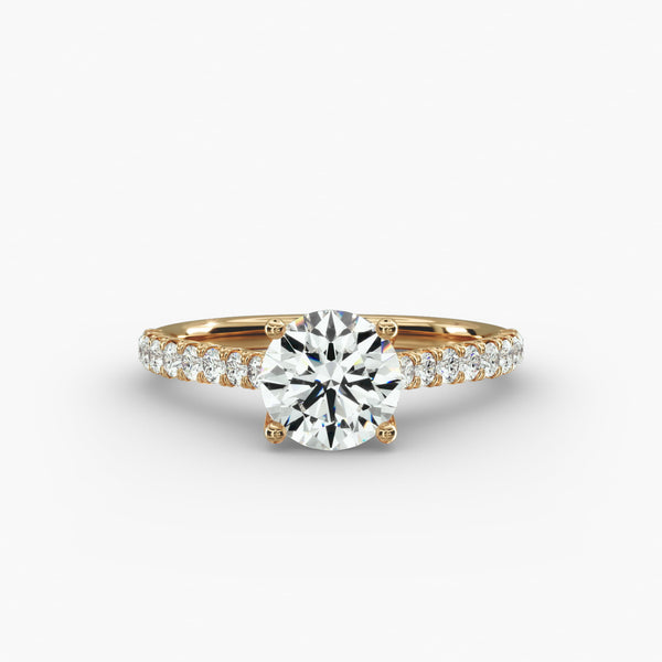 Vibrant Modern Trellis Lab Grown Diamond Engagement Ring