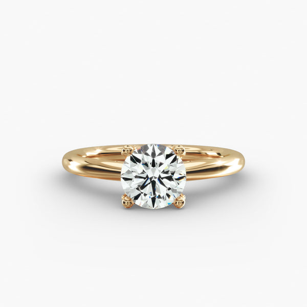 Enchanted Leaf Solitaire Plus Lab Grown Diamond Engagement Ring
