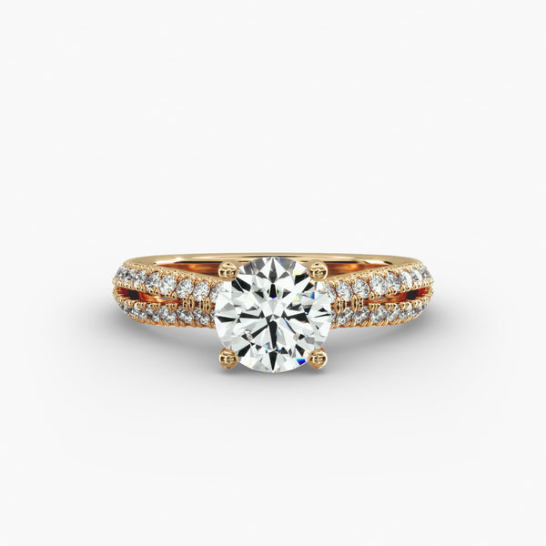 Mythical Split Shank Lab Grown Diamond Engagement Ring
