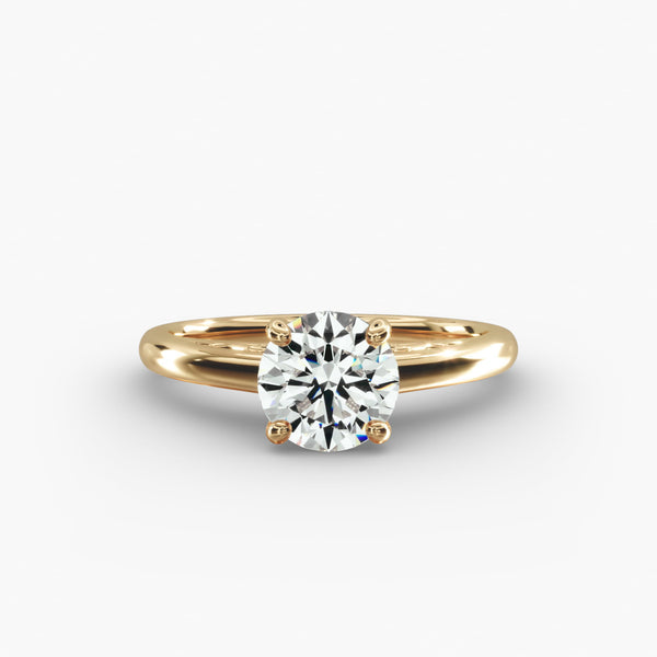 Scrollwork Lab Grown Diamond Solitaire Engagement Ring